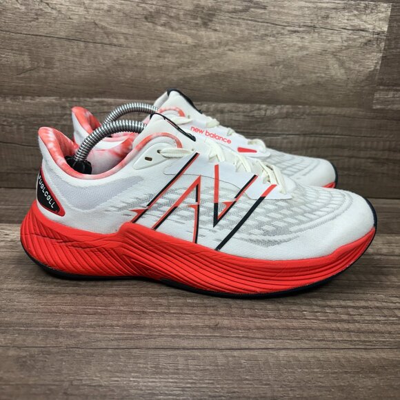 New Balance FuelCell Prism v2 White Red Womens US Size 7.5 WFCPZZ2 Running Shoes - Picture 1 of 9